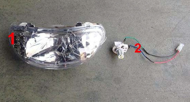 Nordic Cruiser Headlight Bulb and Shell Set